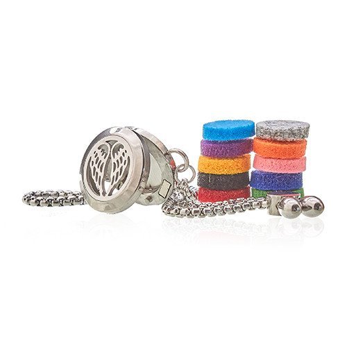 20mm Aromatherapy Angel Wings Bracelet with Chain | #product_category# - OneRoofGifts