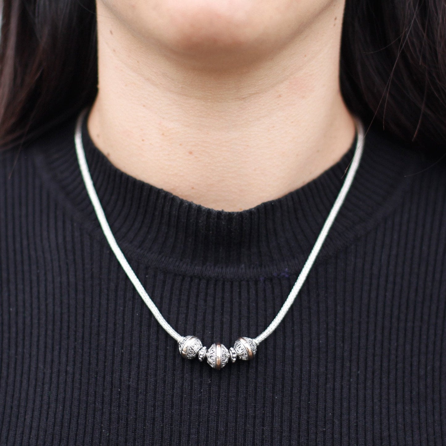Tri Necklace in Silver and Gold | #product_category# - OneRoofGifts