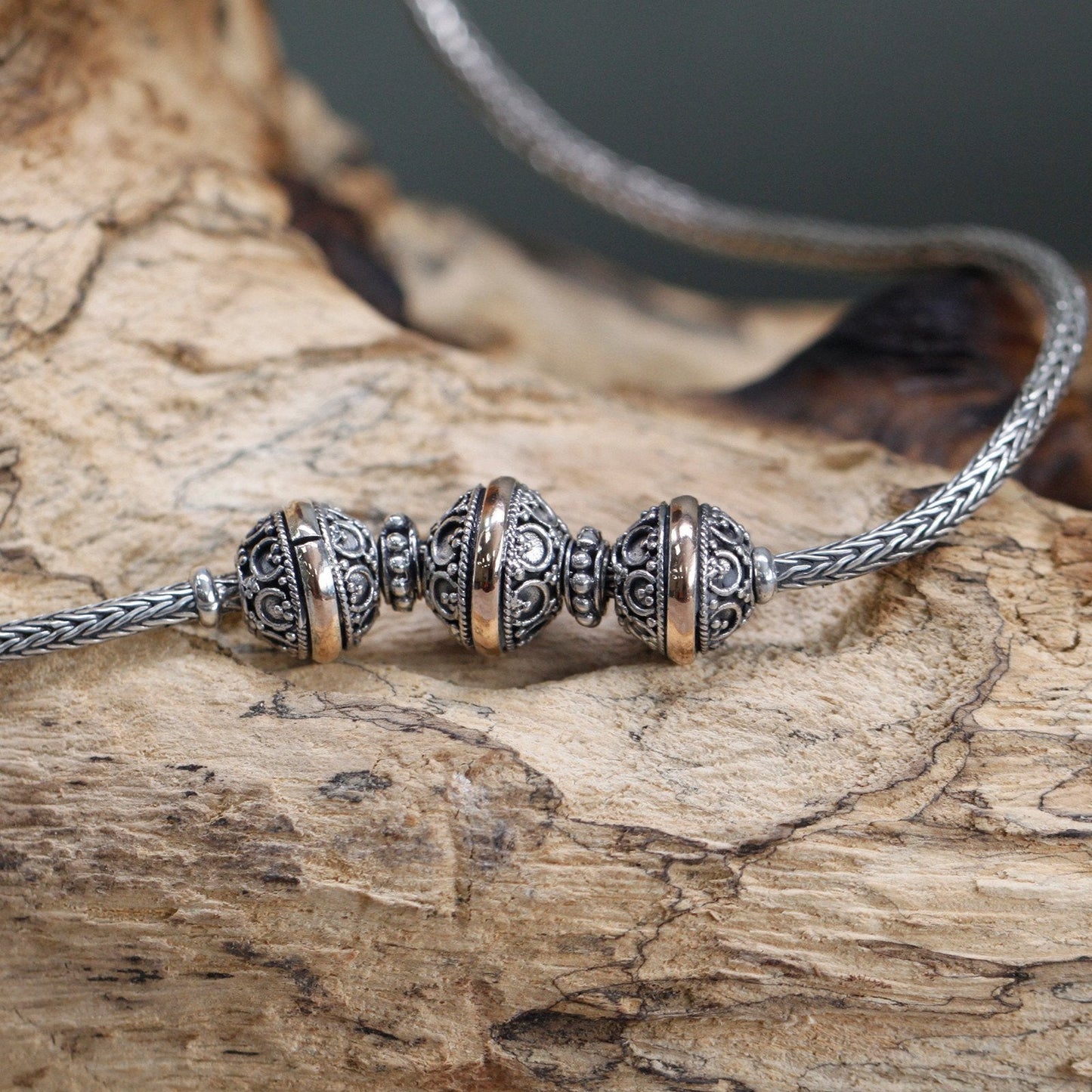 Tri Necklace in Silver and Gold | #product_category# - OneRoofGifts
