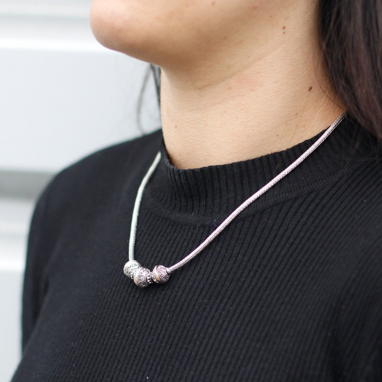 Tri Necklace in Silver and Gold | #product_category# - OneRoofGifts