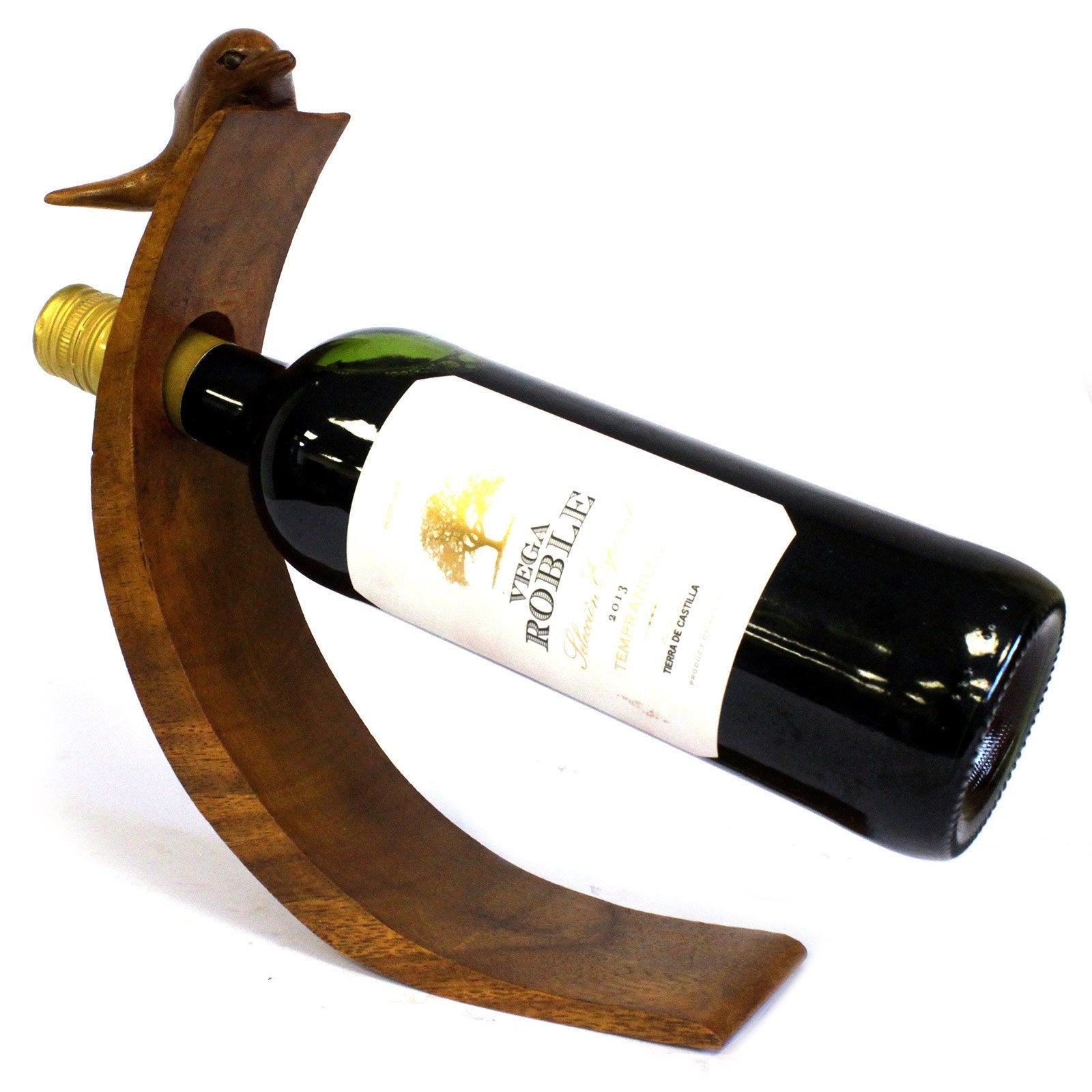 Wooden Dolphin - Shaped Balance Wine Holder | #product_category# - OneRoofGifts