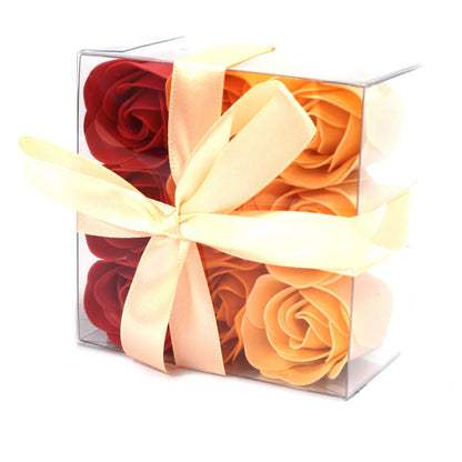 9 - Piece Peach Rose Soap Flowers Set | #product_category# - OneRoofGifts