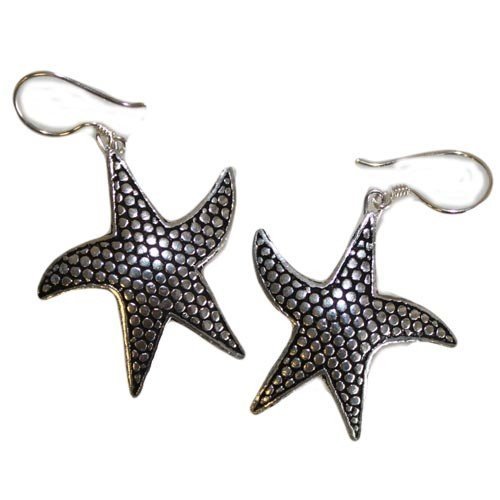 Silver Starfish - Shaped Earrings | #product_category# - OneRoofGifts