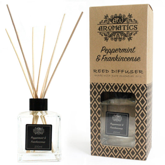 200ml Reed Diffuser with Essential Oils, Peppermint and Frankincense | #product_category# - OneRoofGifts