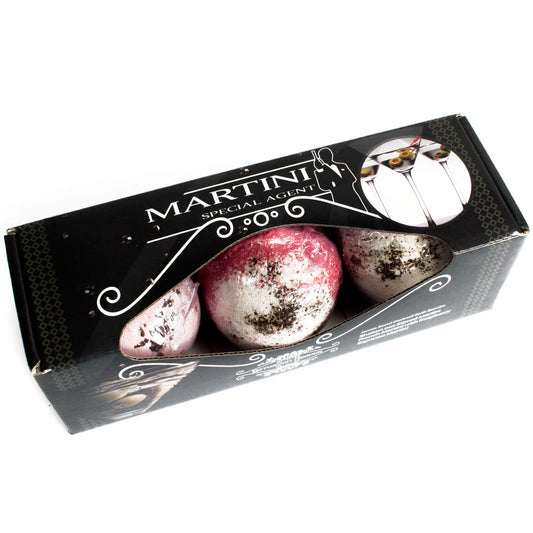 Elegant Martini - Infused Bath Bombs, Set of Three – premium #product_category# at oneroofgifts. The perfect luxury gift with UK delivery.