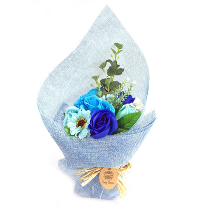 Blue Standing Soap Flower Bouquet | #product_category# - OneRoofGifts