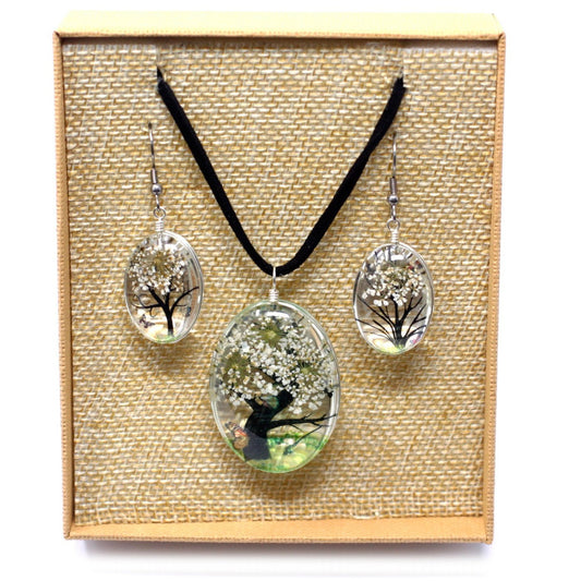 Tree of Life Pressed Flower Art Set - White | #product_category# - OneRoofGifts