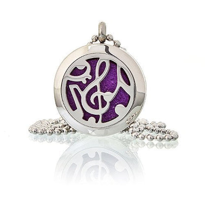 25mm Aromatherapy Necklace Diffuser - Music Notes Design | #product_category# - OneRoofGifts
