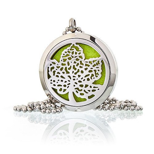 30mm Leaf Design Aromatherapy Diffuser Necklace | #product_category# - OneRoofGifts