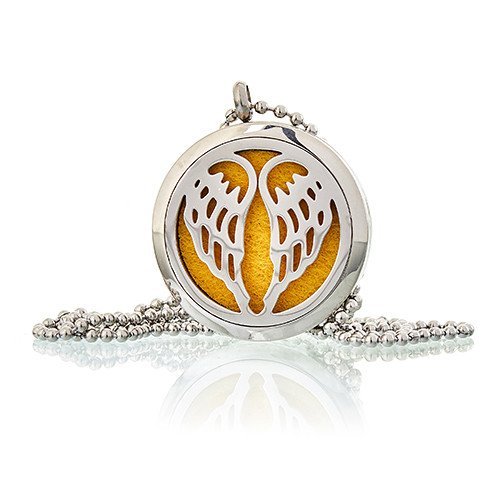 30mm Aromatherapy Angel Wings Diffuser Necklace | #product_category# - OneRoofGifts