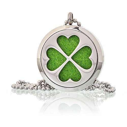 30mm Aromatherapy Diffuser Necklace - Four Leaf Clover Design | #product_category# - OneRoofGifts