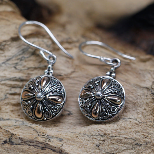 Classic Round Earrings in Silver and Gold | #product_category# - OneRoofGifts