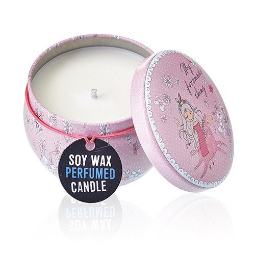 Parma Violet Artistic Tin Candle with Positive Messages - Assorted Designs | #product_category# - OneRoofGifts