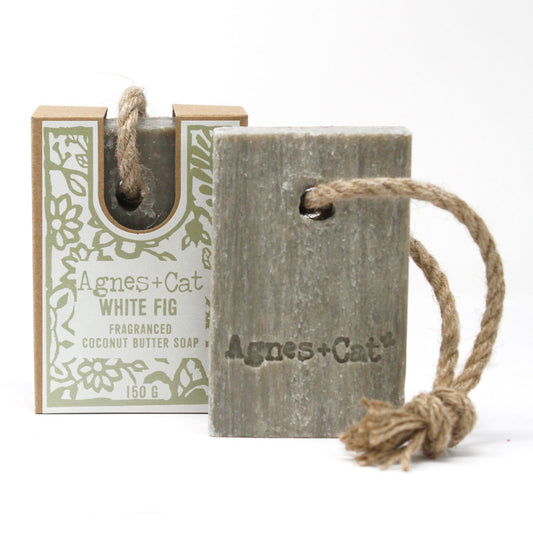 Fig Scented White Soap on a Rope | #product_category# - OneRoofGifts