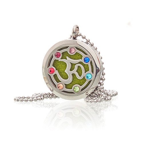 30mm OM Chakra Aromatherapy Necklace | #product_category# - OneRoofGifts