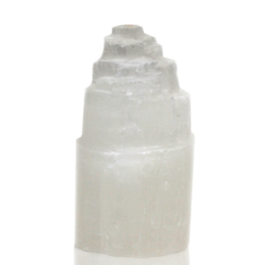 15 cm Natural Selenite Tower Lamp | #product_category# - OneRoofGifts