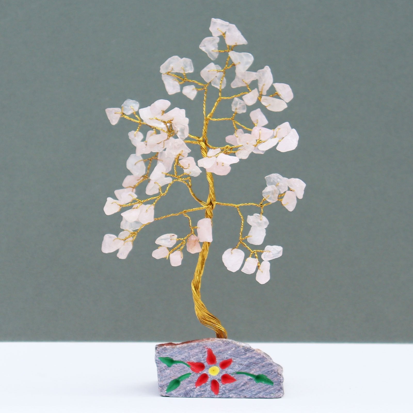 80 Stones Rose Quartz Gemstone Tree | #product_category# - OneRoofGifts