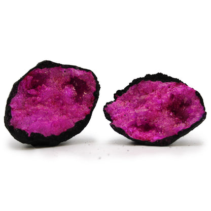 Dark Red and Pink Black Rock Coloured Calcite Geodes | #product_category# - OneRoofGifts