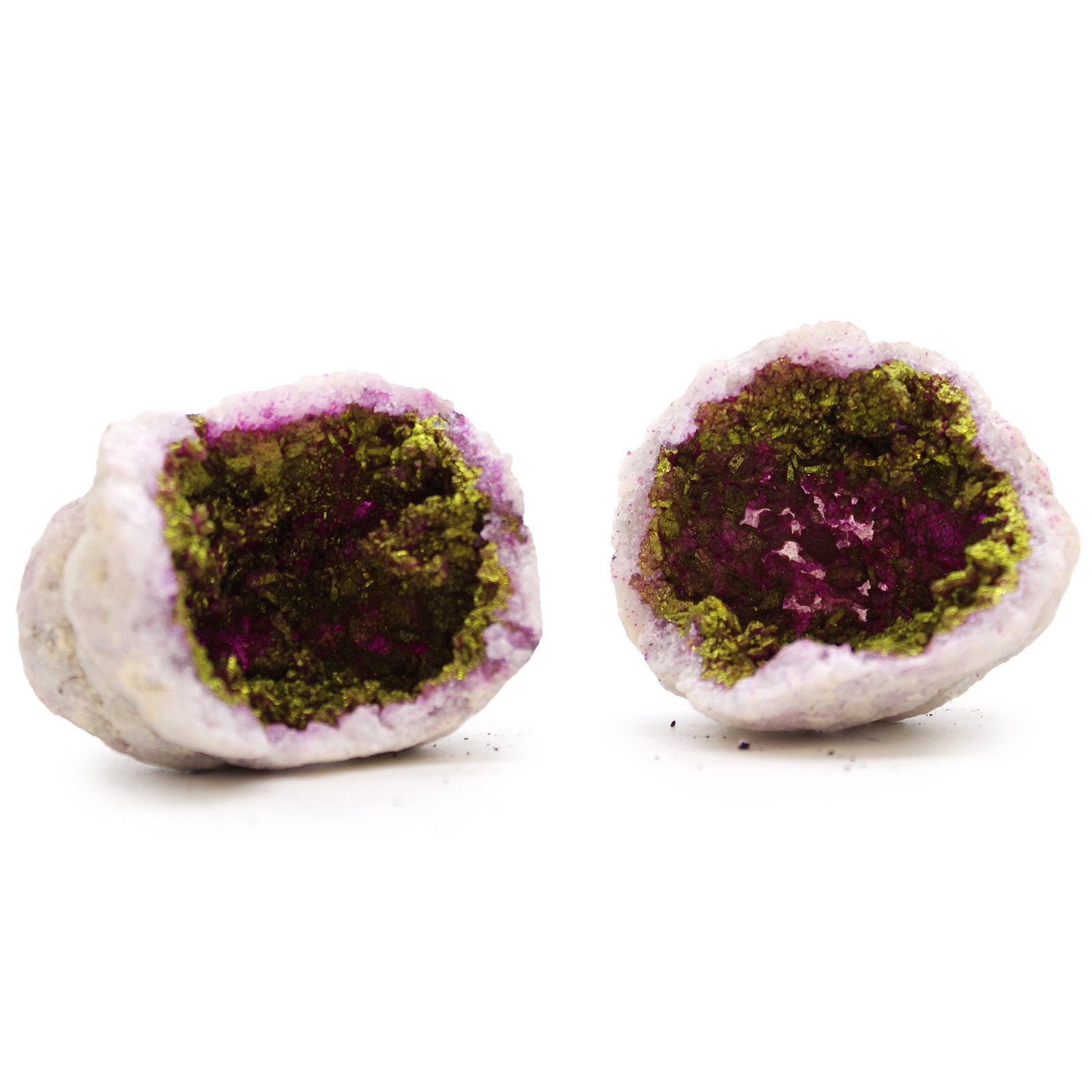 Pink and Gold Natural Colored Calcite Geodes | #product_category# - OneRoofGifts