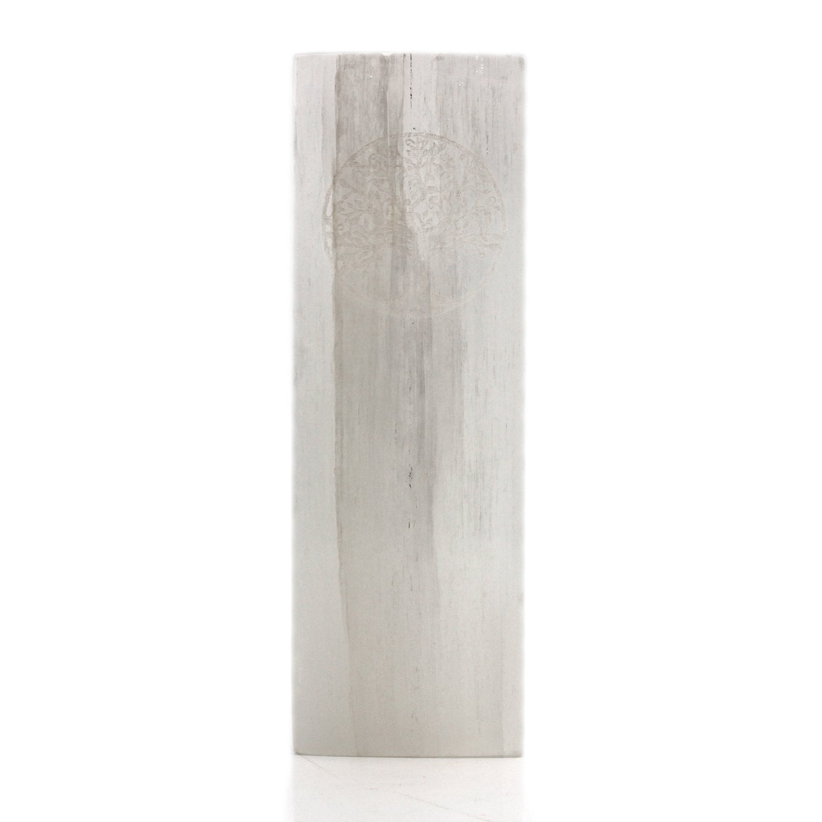 25cm Selenite Block Lamp with Tree of Life Design | #product_category# - OneRoofGifts