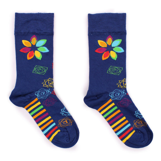 S/M Hop Hare Rainbow Chakra Bamboo Socks | #product_category# - OneRoofGifts