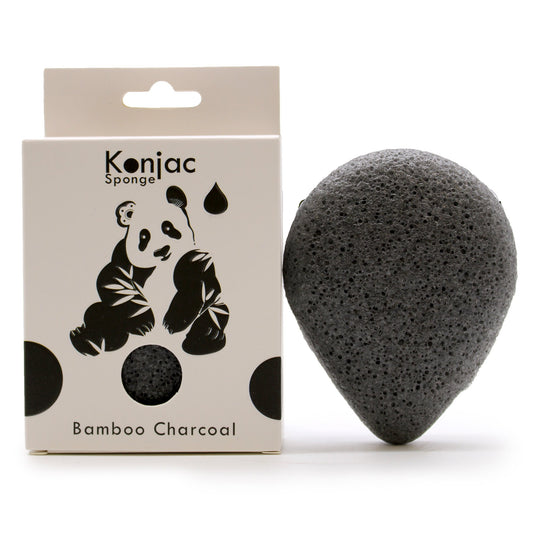 Konjac Sponge with Bamboo Charcoal, Teardrop Shape | #product_category# - OneRoofGifts