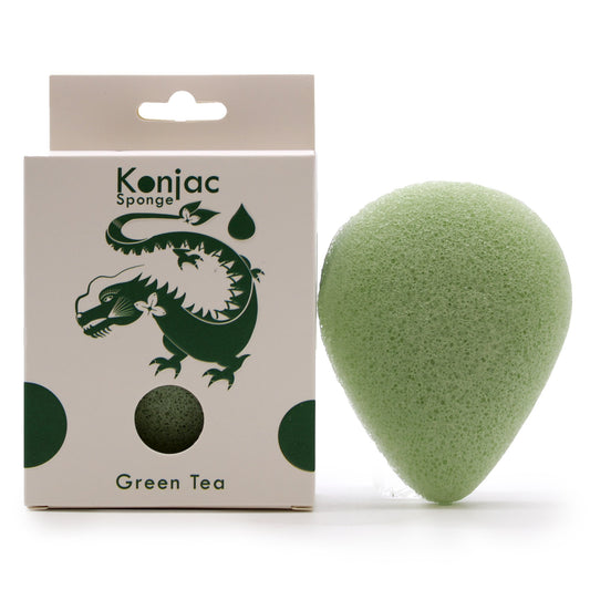 Konjac Sponge with Green Tea, Teardrop Shape | #product_category# - OneRoofGifts