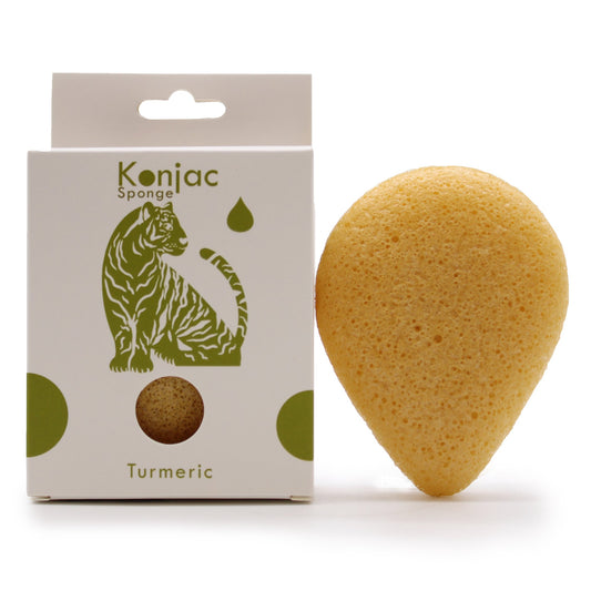 Konjac Sponge with Turmeric, Teardrop Shape | #product_category# - OneRoofGifts