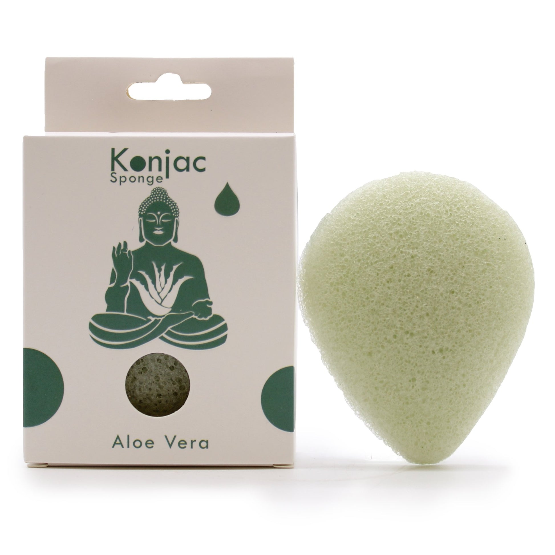 Konjac Sponge with Aloe Vera, Teardrop Shape | #product_category# - OneRoofGifts