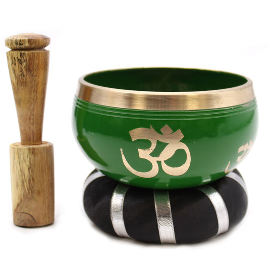 10.7 cm Tree of Life Singing Bowl Set - Green | #product_category# - OneRoofGifts