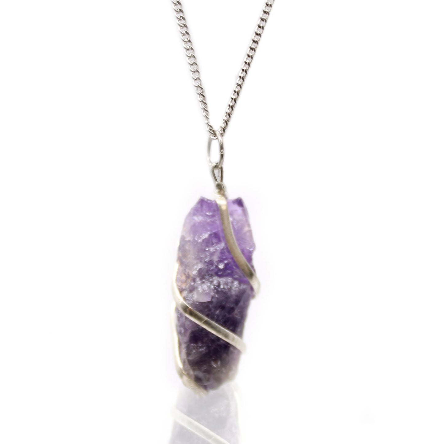 Amethyst Gemstone Necklace, Cascade Wrapped Rough | #product_category# - OneRoofGifts