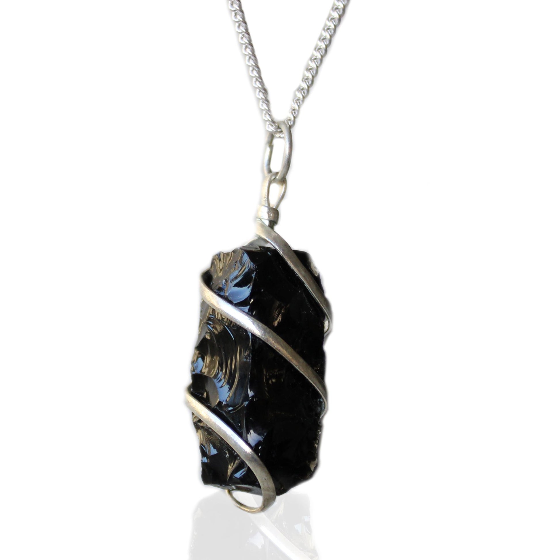 Black Onyx Gemstone Necklace Wrapped in Cascade Style | #product_category# - OneRoofGifts