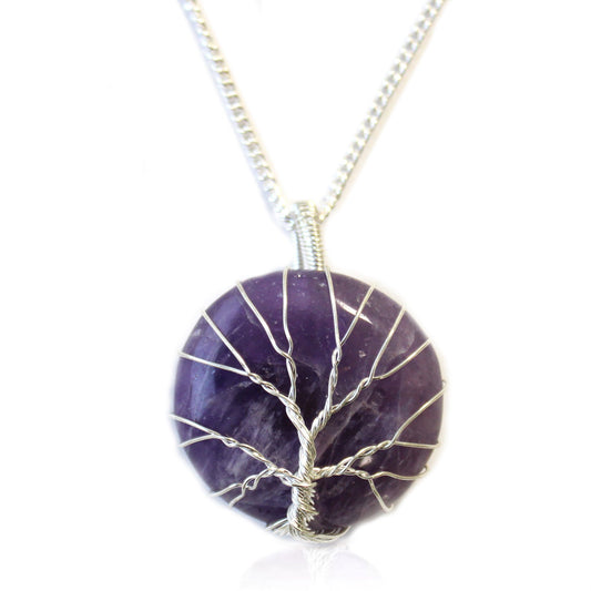 Tree of Life Amethyst Gemstone Necklace | #product_category# - OneRoofGifts