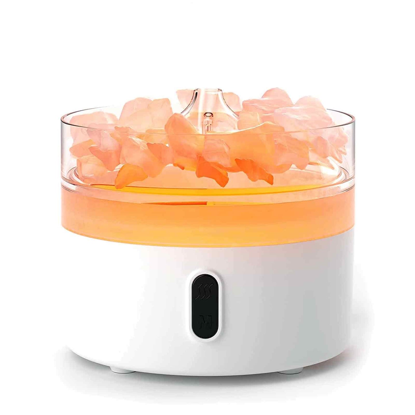 USB - C Himalayan Salt Aroma Diffuser with Night Light and Flame Effect (includes salt) | #product_category# - OneRoofGifts