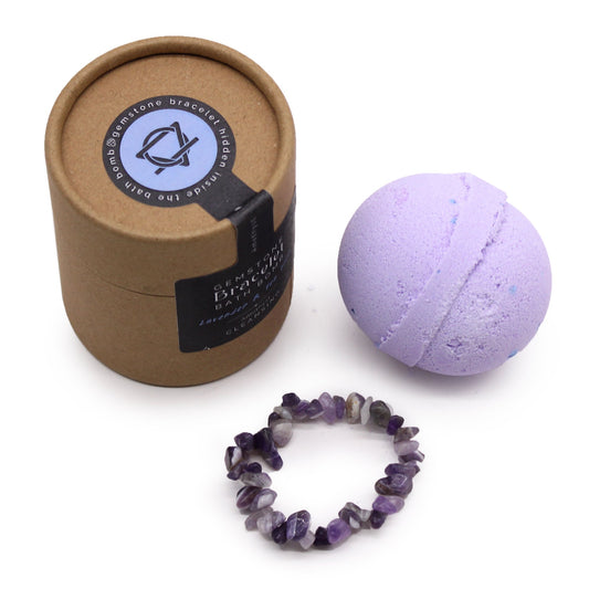 Bath Bomb Bracelet with Amethyst Gem | #product_category# - OneRoofGifts