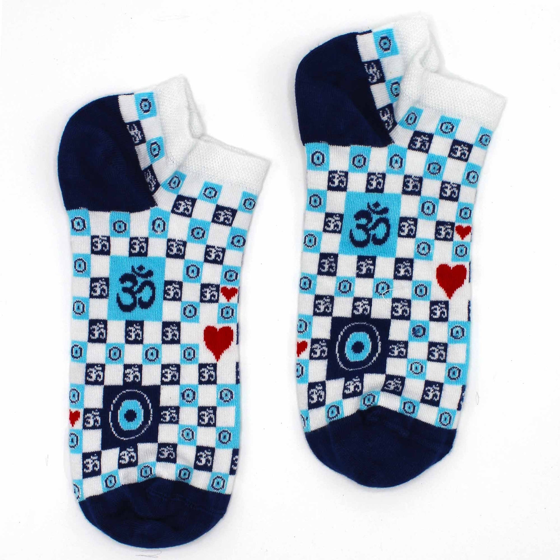 M/L (Size 7.5 - 11.5) Hop Hare Bamboo Low Socks - Ohm Evil Eye | #product_category# - OneRoofGifts