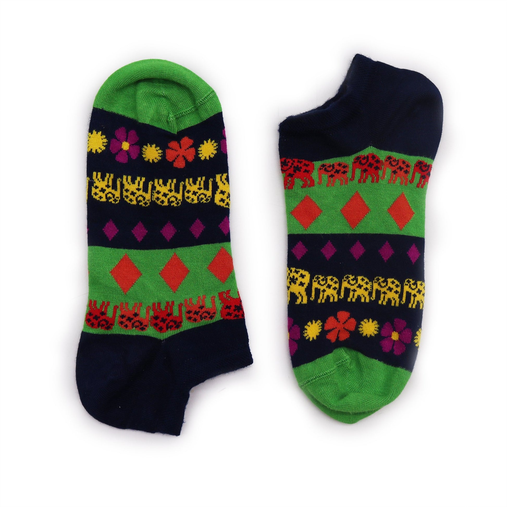 S/M (3.5 - 6.5) Hop Hare Bamboo Low Socks - Lucky Elephant | #product_category# - OneRoofGifts