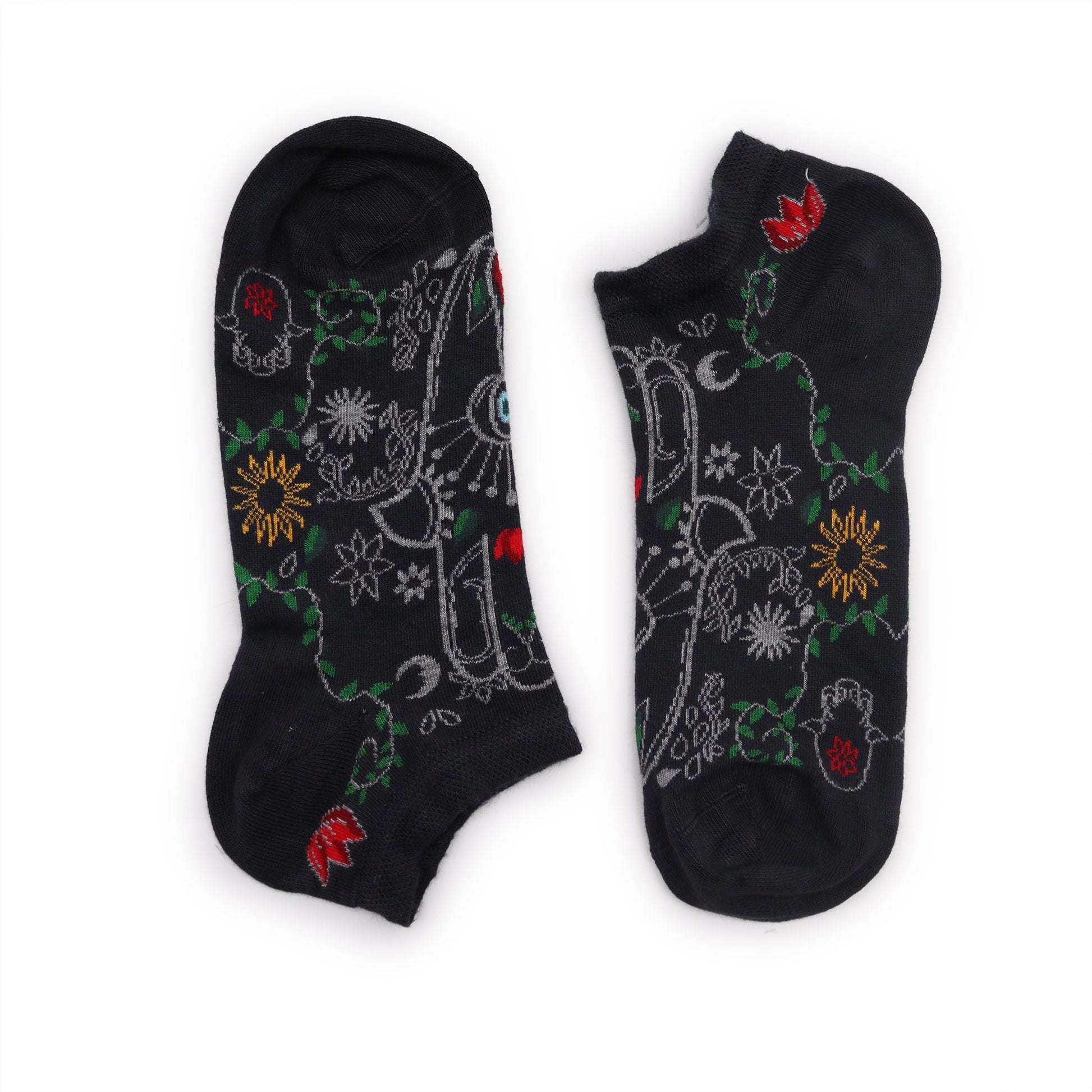 S/M (3.5 - 6.5) Hop Hare Bamboo Low Socks - Hamsa | #product_category# - OneRoofGifts