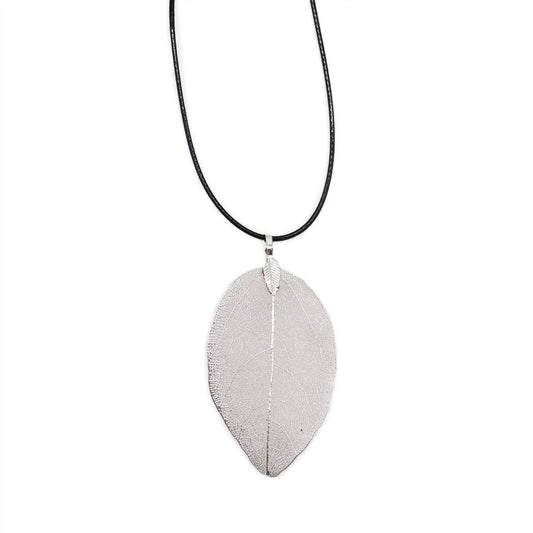 Leaf Necklace, Silver Bravery | #product_category# - OneRoofGifts