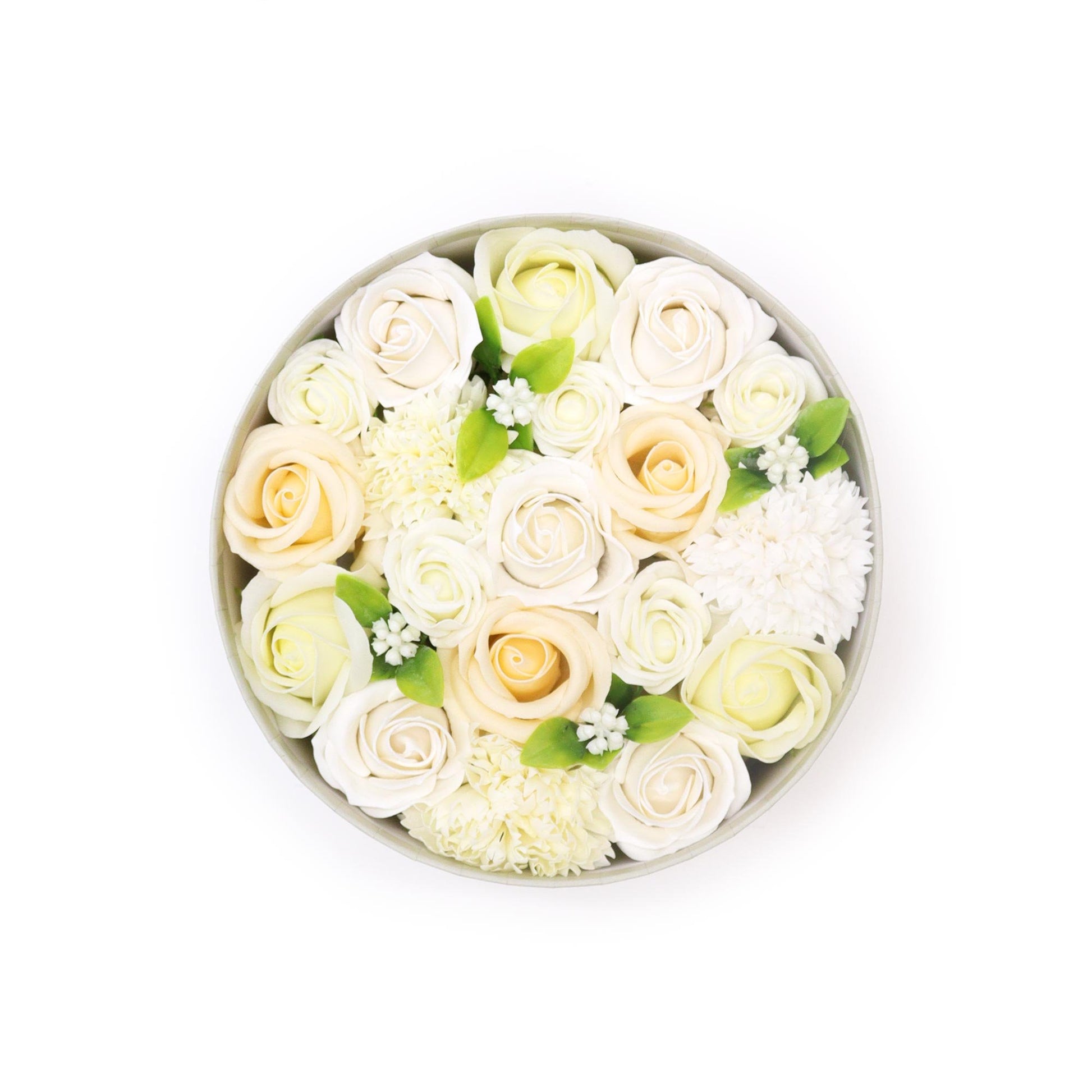 Wedding Blessings Round Box in White & Ivory | #product_category# - OneRoofGifts