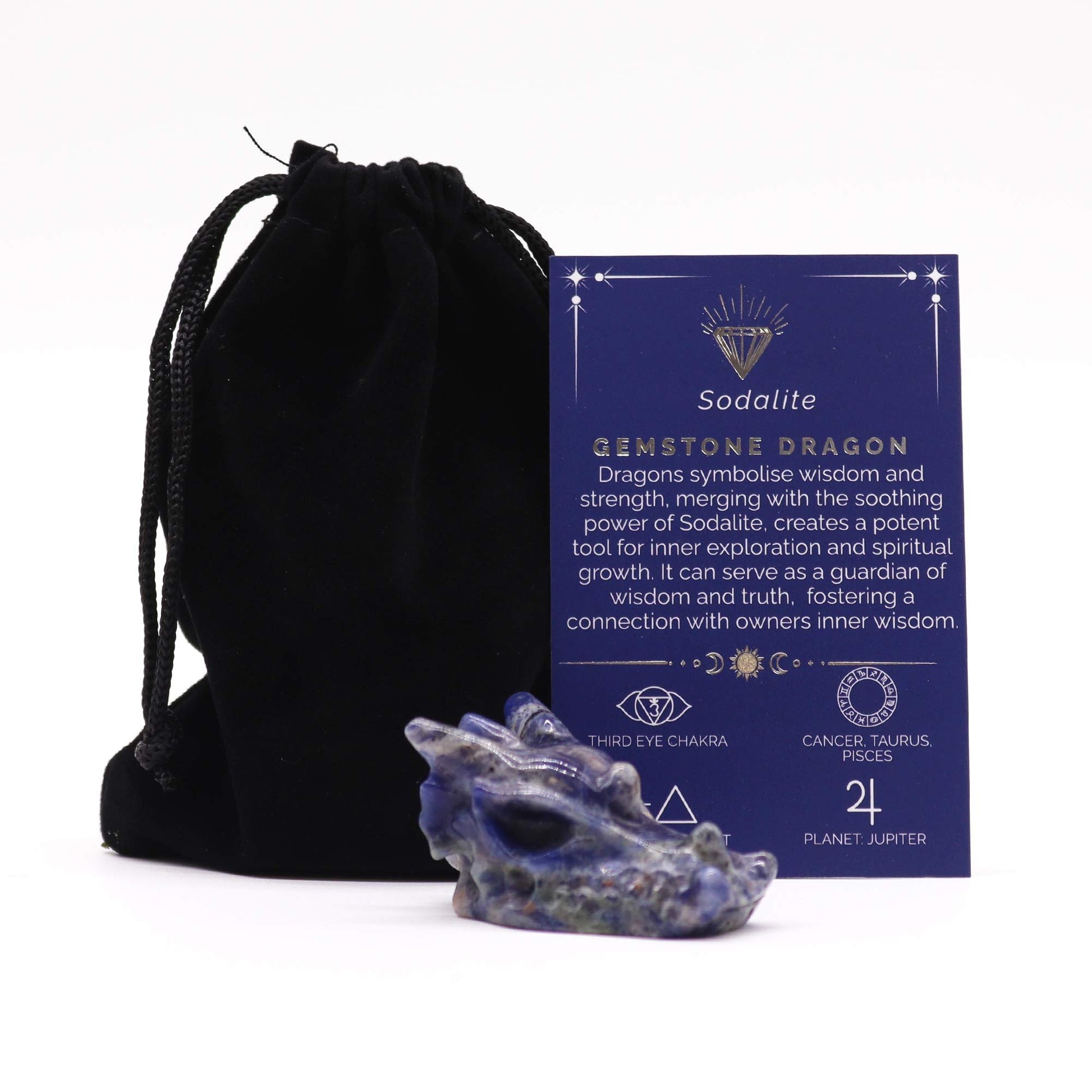 Small Sodalite Dragon Head Gemstone | #product_category# - OneRoofGifts