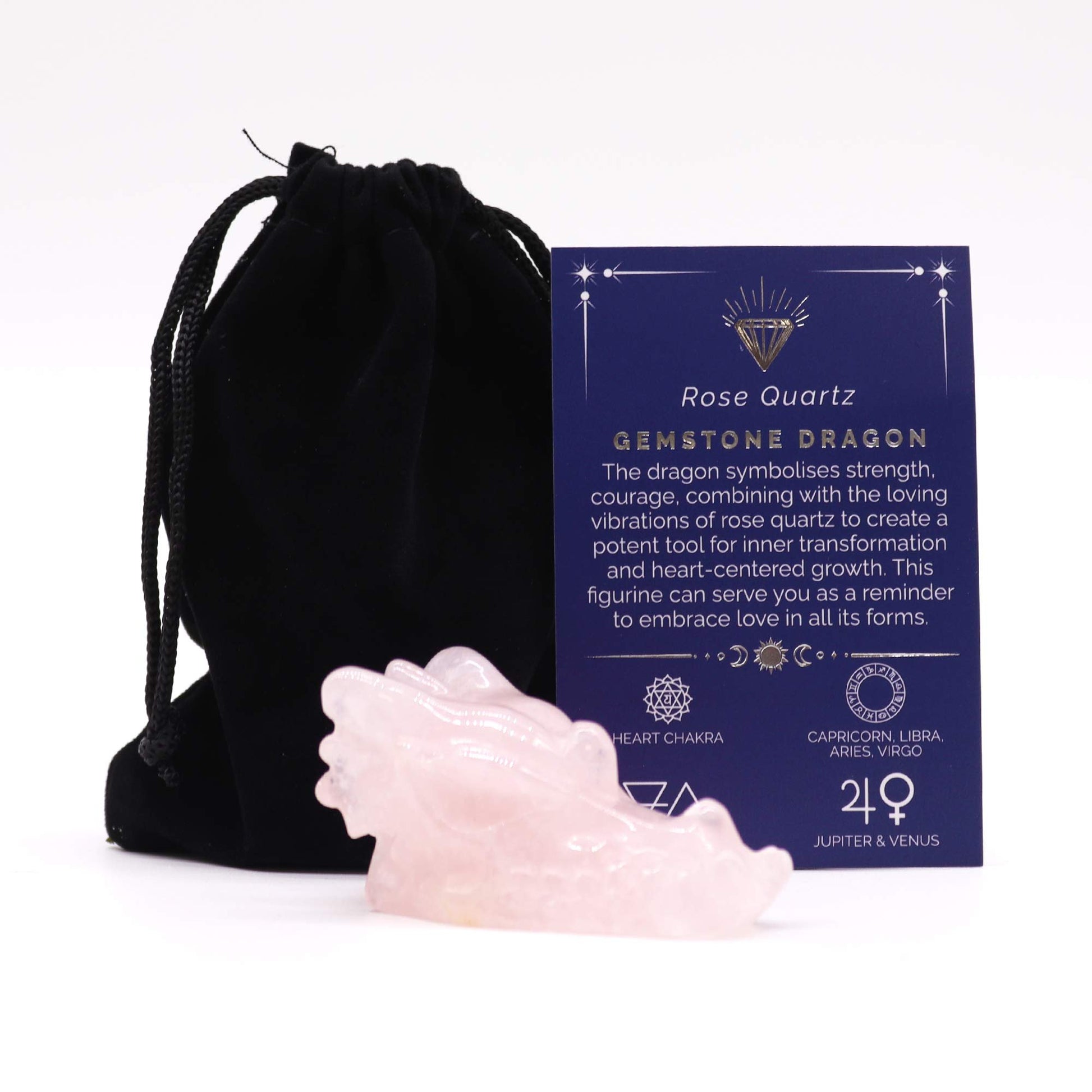 Large Rose Quartz Dragon Head Gemstone | #product_category# - OneRoofGifts