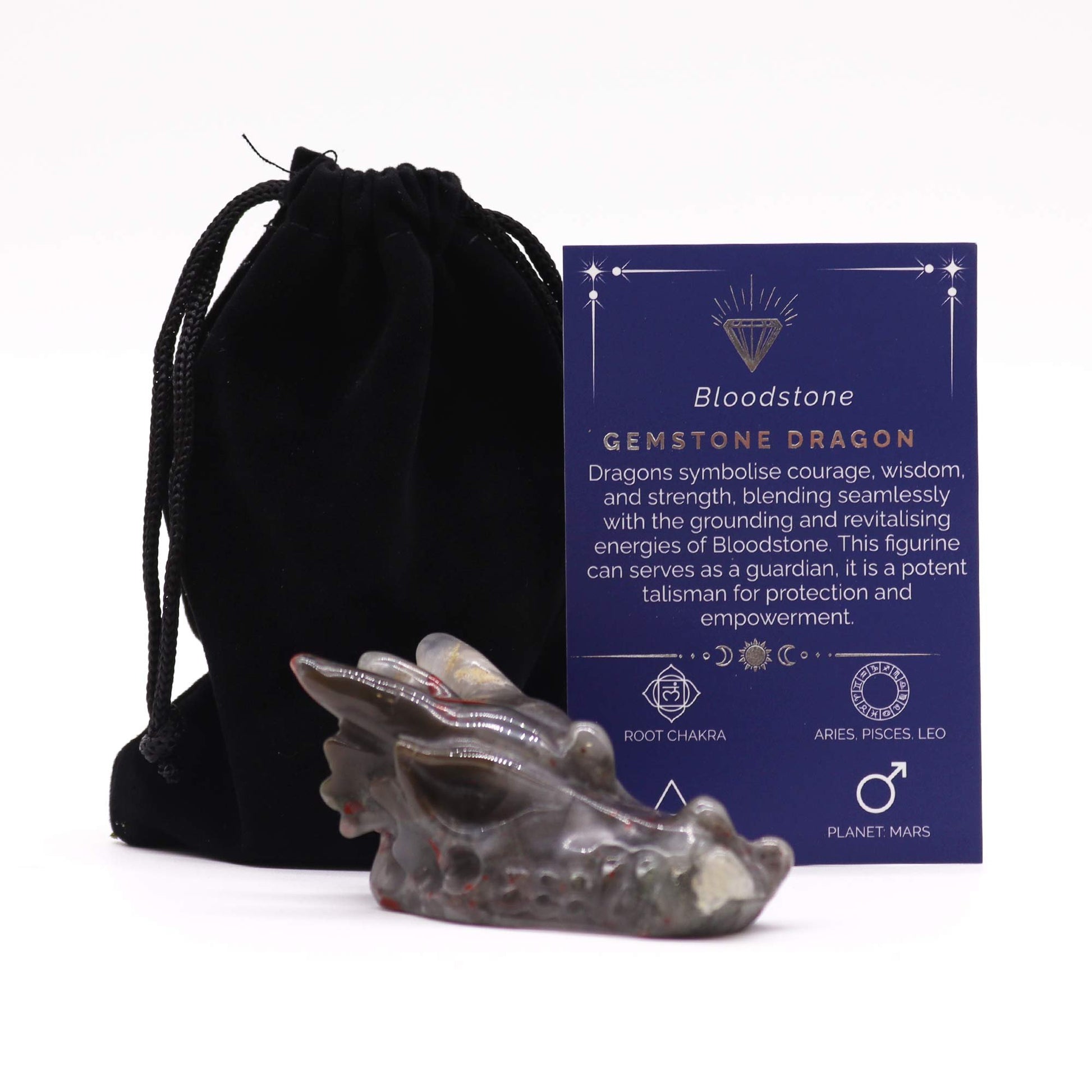 Bloodstone Dragon Head Gemstone, Large | #product_category# - OneRoofGifts