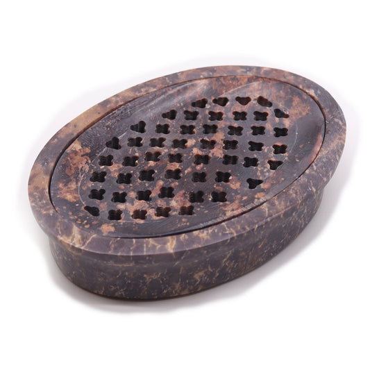 Soapstone Oval Drainer Soap Dish | #product_category# - OneRoofGifts