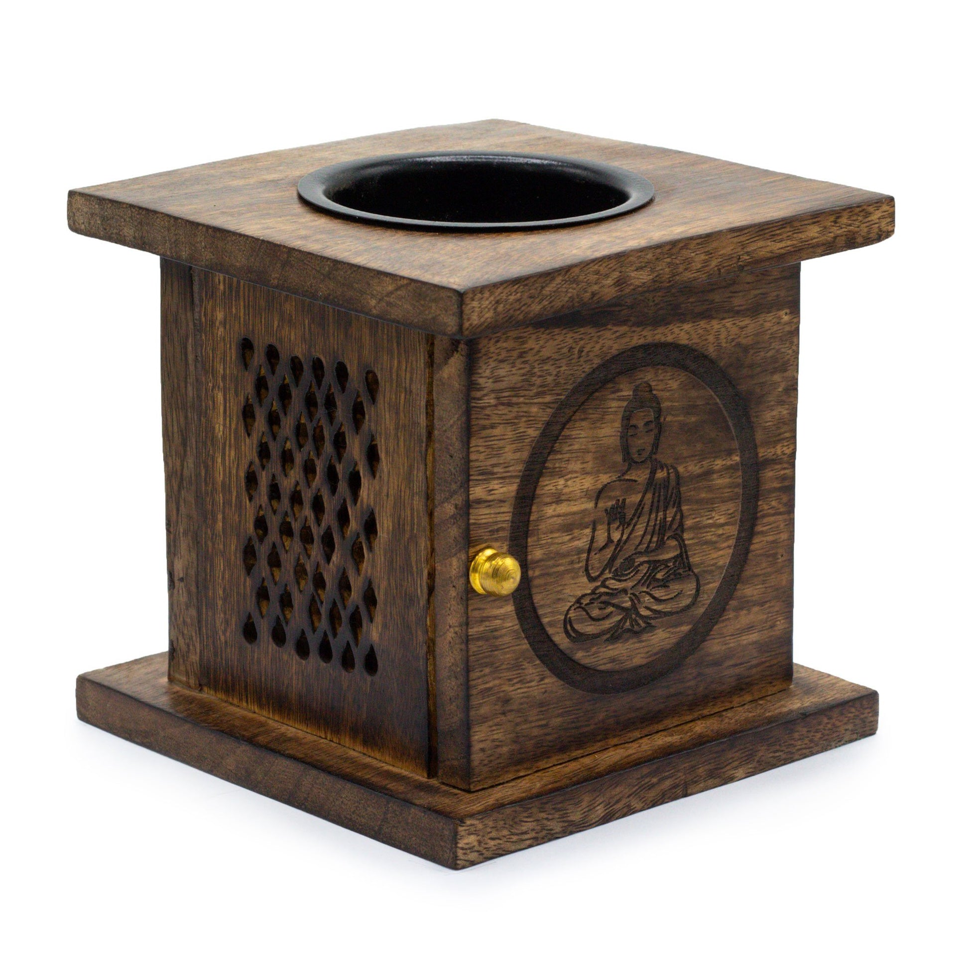 Mango Wood Large Box Burner - Buddha Design | #product_category# - OneRoofGifts