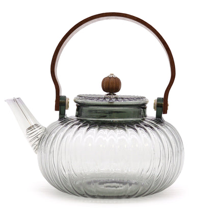 950ml Charcoal Ribbed Pearl Glass Infuser Teapot | #product_category# - OneRoofGifts