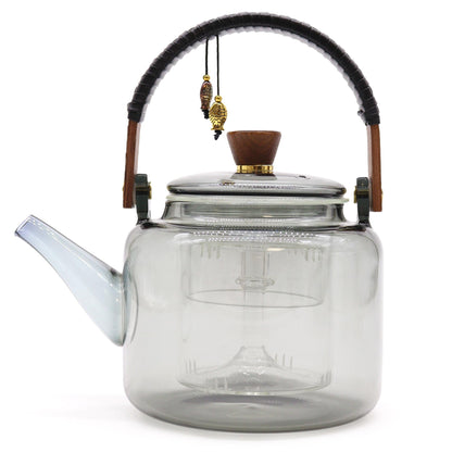 1000ml Glass Infuser Teapot with Charcoal Steamer System | #product_category# - OneRoofGifts