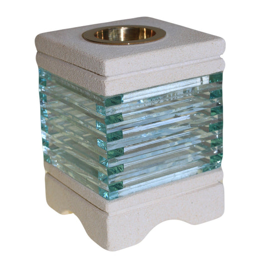 Square Glass Stone Oil Burner | #product_category# - OneRoofGifts