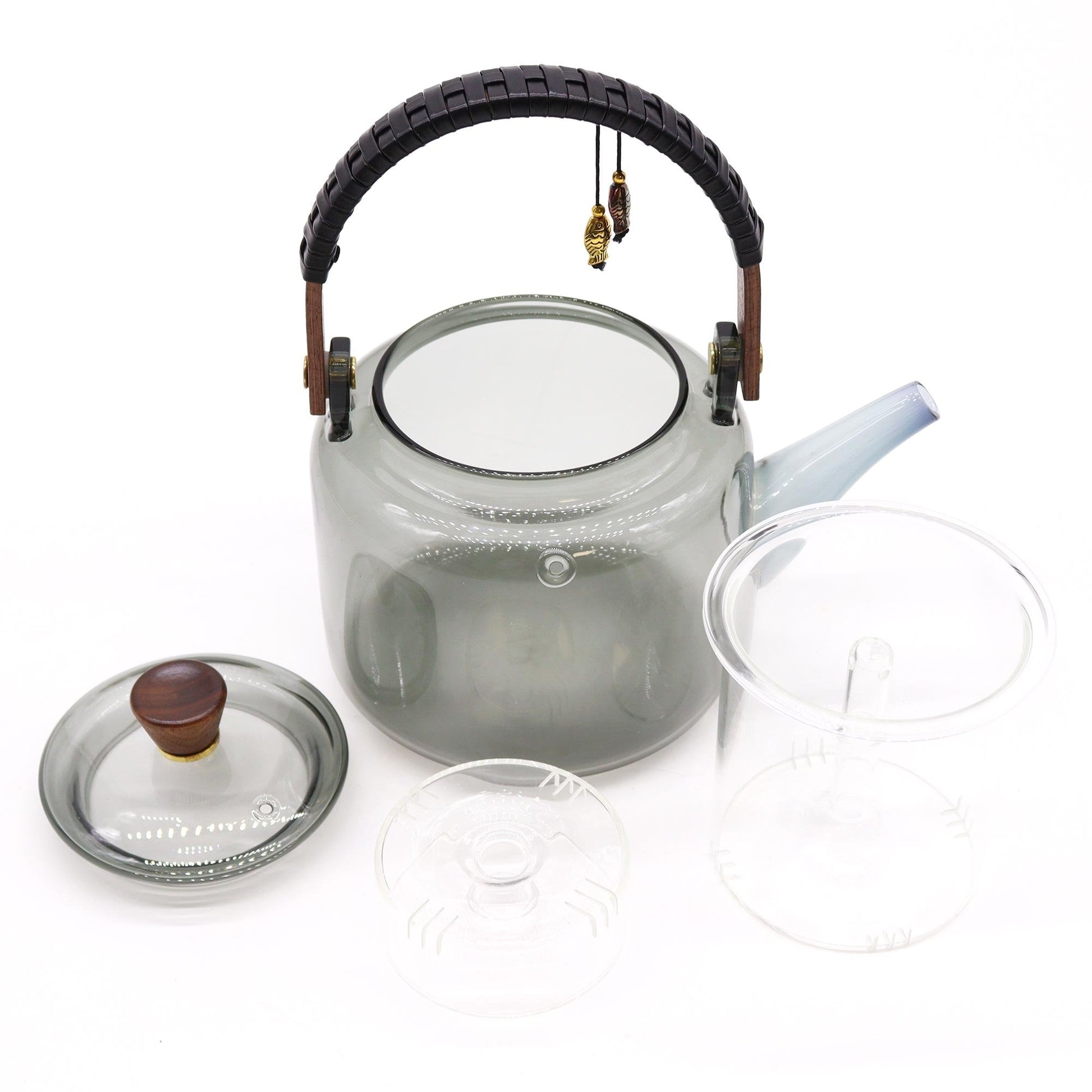 1000ml Glass Infuser Teapot with Charcoal Steamer System | #product_category# - OneRoofGifts