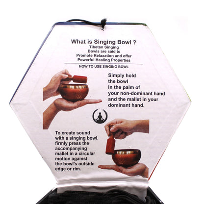 10.7 cm Yoga Singing Bowl Set - White/Blue | #product_category# - OneRoofGifts
